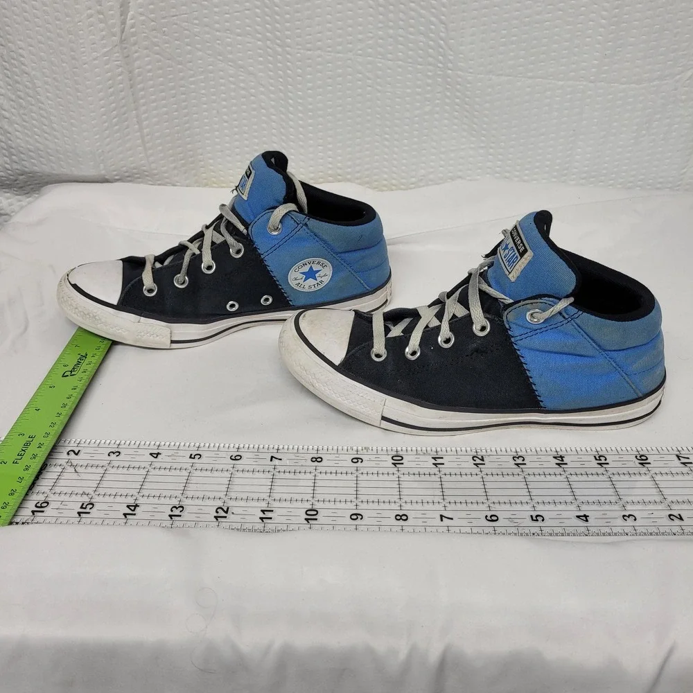 Converse Chuck Taylor All Star Madison Mid Black Blue Sneakers A06371F Kids 6